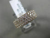 ESTATE 1.41CT DIAMOND 18K ROSE GOLD 3D 4 ROW PAVE SEMI ETERNITY ANNIVERSARY RING