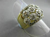 ESTATE LARGE 2.12CTW FANCY YELLOW & WHITE DIAMOND 18KT YELLOW GOLD FLOWER RING