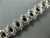 WIDE & LONG 19.3CT DIAMOND & AAA RUBY 18K WHITE GOLD OVAL FLOWER TENNIS BRACELET