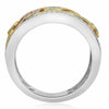 LARGE 1.01CT MULTI COLOR DIAMOND 18K TRICOLOR GOLD ETOILE LEAF ANNIVERSARY RING