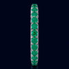 1.43CT AAA EMERALD 14K WHITE GOLD 3D CLASSIC SHARED PRONG ETERNITY FUN LOVE RING