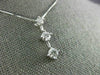 ESTATE .75CT DIAMOND 14KT WHITE GOLD 3 STONE PAST PRESENT FUTURE JOURNEY PENDANT