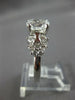 ESTATE LARGE 2.37CT DIAMOND 14KT WHITE GOLD OVAL & ROUND ENGAGEMENT RING #27137