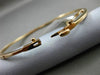 ESTATE .50CT DIAMOND 14KT ROSE GOLD 3D 2mm CLASSIC SHARE PRONG BANGLE BRACELET
