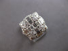 LARGE 1.87CT DIAMOND 18KT WHITE GOLD ROUND & BAGUETTE CLUSTER SQUARE FLOWER RING