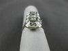 ANTIQUE WIDE .62 OLD MINE DIAMOND 14K WHITE GOLD 3D 3 STONE FILIGREE RING #22447
