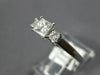 ESTATE .75CT DIAMOND 14KT WHITE GOLD 3D PRINCESS 3 STONE LUCIDA ENGAGEMENT RING
