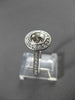 ESTATE .30CT DIAMOND 14K WHITE GOLD HALO BEZEL SEMI MOUNT ENGAGEMENT RING #19230