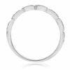 ESTATE .11CT DIAMOND 14KT WHITE GOLD 3D FILIGREE SEMI ETERNITY ANNIVERSARY RING