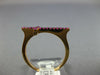 ESTATE .21CT AAA PINK SAPPHIRE 18KT ROSE GOLD 3D CLASSIC CROSS RING