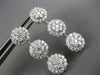LARGE 4.0CT DIAMOND 14K WHITE GOLD MULTI FLOWER CLUSTER JOURNEY HANGING EARRINGS