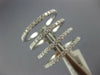 ESTATE LARGE 1.02CT DIAMOND 18KT WHITE GOLD 3D MULTI ROW DETACHED BAR FUN RING
