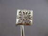 ANTQIUE LARGE .20CT OLD MINE DIAMOND 14KT WHITE GOLD 3D GEOMETRICAL RING #27360