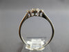 ESTATE SMALL .16CT DIAMOND 14K WHITE GOLD 3D FLOWER CLUSTER FRIENDSHIP LOVE RING