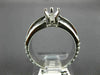 ANTIQUE .90CT DIAMOND 14KT WHITE GOLD FILIGREE SEMI MOUNT ENGAGEMENT RING #9872