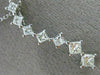 ESTATE .95CT PRINCESS CUT DIAMOND 14KT WHITE GOLD 7 STONE JOURNEY PENDANT #18529