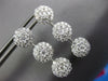 LARGE 4.0CT DIAMOND 14K WHITE GOLD MULTI FLOWER CLUSTER JOURNEY HANGING EARRINGS