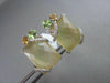 ANTIQUE 14KT WHITE 16.25CTW YELLOW QUARZ & DIAMONDS WITH MULTI GEM EARRINGS!!!!!