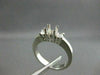 ESTATE .37CT DIAMOND 14KT WHITE GOLD 3 STONE SEMI MOUNT ENGAGEMENT RING #22416
