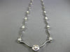 ESTATE 1.44CT DIAMOND 14K WHITE GOLD SOLITAIRE ETOILE BY THE YARD NECKLACE #2044