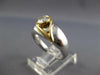 ESTATE .41CT DIAMOND 18KT 2 TONE GOLD 3D BEZEL ROUND LEAF ENGAGEMENT RING #27190