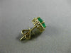 ESTATE 2.12CT DIAMOND & AAA EMERALD 14KT YELLOW GOLD 3D OVAL HALO STUD EARRINGS