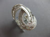 ESTATE EXTRA LARGE 1.56CT DIAMOND 14K WHITE GOLD ROUND & BAGUETTE LOVE KNOT RING