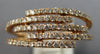 ESTATE .53CT DIAMOND 14KT ROSE GOLD 3D CLASSIC MULTI ROW CRISS CROSS FUN RING