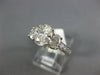 LARGE 2.04CT DIAMOND 14KT WHITE GOLD OVAL & ROUND 3 STONE ENGAGEMENT RING #1844