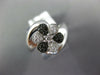 ESTATE .25CT WHITE & BLACK DIAMOND 14KT WHITE GOLD FLOWER CRISS CROSS FUN RING