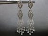 LARGE 2.0CT DIAMOND 18KT WHITE GOLD 3D ROUND & PEAR SHAPE CHANDELIER EARRINGS
