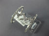 ESTATE WIDE .67CT DIAMOND 18KT WHITE GOLD 3D ZIG ZAG DOUBLE BAR FUN RING