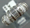 ESTATE WIDE 1.16CT DIAMOND 14K WHITE GOLD ROUND & BAGUETTE ANNIVERSARY RING 1354