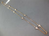 ESTATE LARGE 1.0CT DIAMOND 14K WHITE & ROSE GOLD 3D CLASSIC BY THE YARD NECKLACE