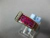 2.12CT DIAMOND & AAA RUBY 18KT WHITE GOLD 3D PRINCESS & ROUND ETOILE MENS RING