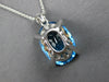 20.49CT WHITE & CANARY DIAMOND & BLUE TOPAZ 14KT WHITE & ROSE GOLD OVAL PENDANT