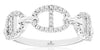 ESTATE .25CT DIAMOND 14KT WHITE GOLD CLASSIC ROUND OVAL LINK LOVE KNOT FUN RING