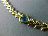 ESTATE AAA AMETHYST & BLUE TOPAZ 14KT YELLOW GOLD ARROW HEART NECKLACE #21665