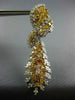 EXTRA LARGE 16.29CT WHITE & MULTI COLOR DIAMOND 18K 2 TONE GOLD HANGING EARRINGS