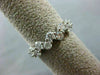 WIDE 2.88CT DIAMOND 14KT WHITE GOLD 3D ZIG ZAG ETERNITY WEDDING ANNIVERSARY RING