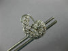 ESTATE LARGE 1.80CT DIAMONDS 18K WHITE GOLD 3D ROUND & BAGUETTE CLIP ON EARRINGS