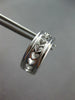 1.61CT DIAMOND 18KT WHITE GOLD 3D 3 ROW MULTI HEART HUGGIE HOOP HANGING EARRINGS