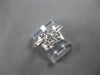 ESTATE .34CT DIAMOND 18KT WHITE GOLD 3D CLASSIC SOLITAIRE HALO ENGAGEMENT RING