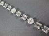 ESTATE 2.98CT DIAMOND 18KT WHITE GOLD ROUND & SQUARE BY THE YARD TENNIS BRACELET