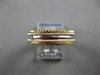 ESTATE WIDE HANDCRAFTED 14KT 2 TONE GOLD SOLID WEDDING ANNIVERSARY RING #28022