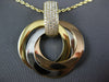 ESTATE LARGE .73CT DIAMOND 18KT TRI COLOR GOLD CIRCLE OF LIFE TRINITY PENDANT