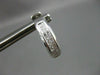 ESTATE WIDE 1.40CT PRINCESS DIAMOND 14KT WHITE GOLD HOOP HUGGIE EARRINGS #19800