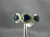 ESTATE 2.1CT DIAMOND & AAA SAPPHIRE 14K YELLOW GOLD THREE STONE ANNIVERSARY RING