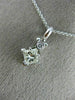 ESTATE .66CT DIAMOND 18KT WHITE GOLD PRINCESS CUT SOLITAIRE PENDANT #10974