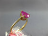 ESTATE 1.63CT RUBY 14KT YELLOW GOLD 3D CLASSIC PEAR SHAPE SOLITAIRE FUN RING